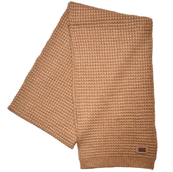  Ugg Men's Waffle Scarf Unlined Leather Logo 