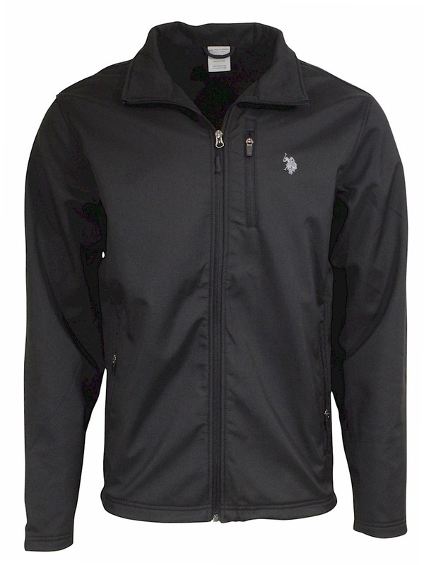  U.S. Polo Association Men's Soft Shell Zip Front Long Sleeve Jacket 