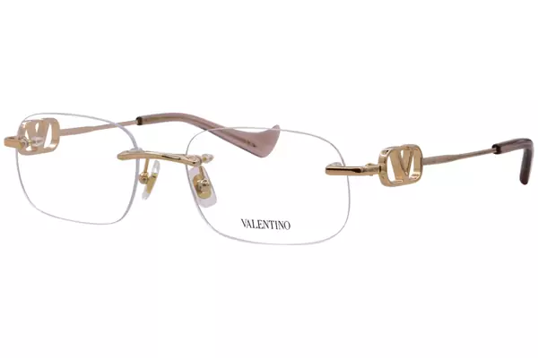 Valentino VG0034O Eyeglasses Women's Rimless Round Shape