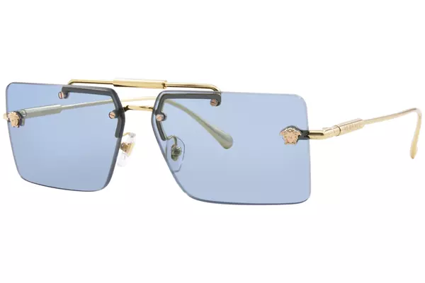  Versace VE2245 Sunglasses Women's Rectangle Shape Rimless Style 