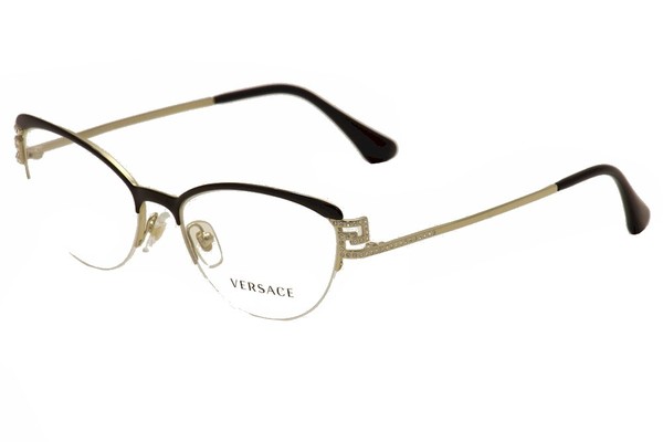  Versace Women's Eyeglasses VE 1239B 1239/B Half Rim Optical Frame 