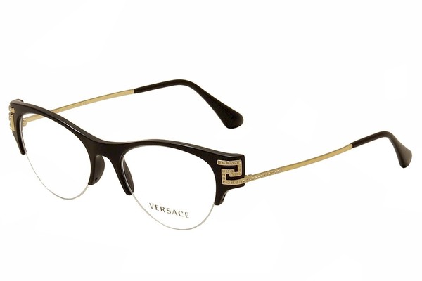  Versace Women's Eyeglasses VE 3226B 3226/B Half Rim Optical Frame 