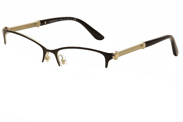  Versace Women's Eyeglasses VE1228 VE/1228 Semi-Rim Optical Frame 