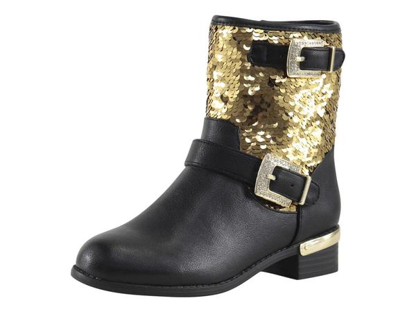  Vince Camuto Little/Big Girl's Winika Sequin Moto Boots Shoes 