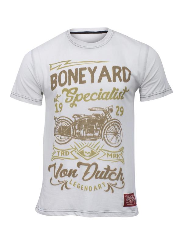  Von Dutch Men's Boneyard Crew Neck Short Sleeve T-Shirt 