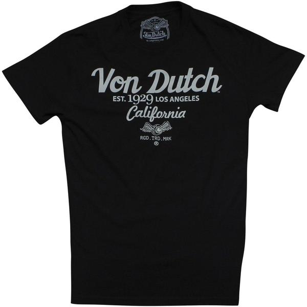  Von Dutch Men's Est. 1929 Cotton Crew Neck Short Sleeve T-Shirt 