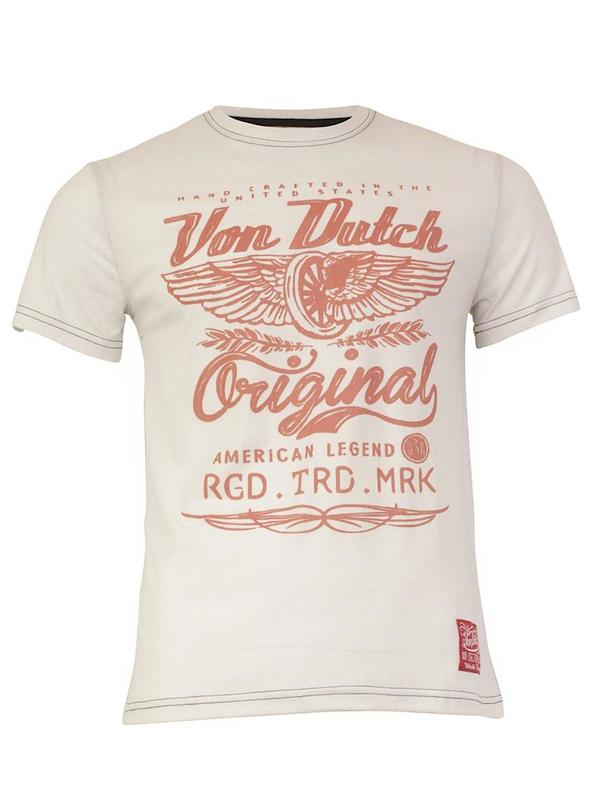  Von Dutch Men's LLC-86 Short Sleeve Crew Neck T-Shirt 