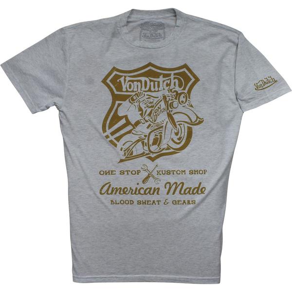  Von Dutch Men's Logo Shield Crew Neck Short Sleeve T-Shirt 