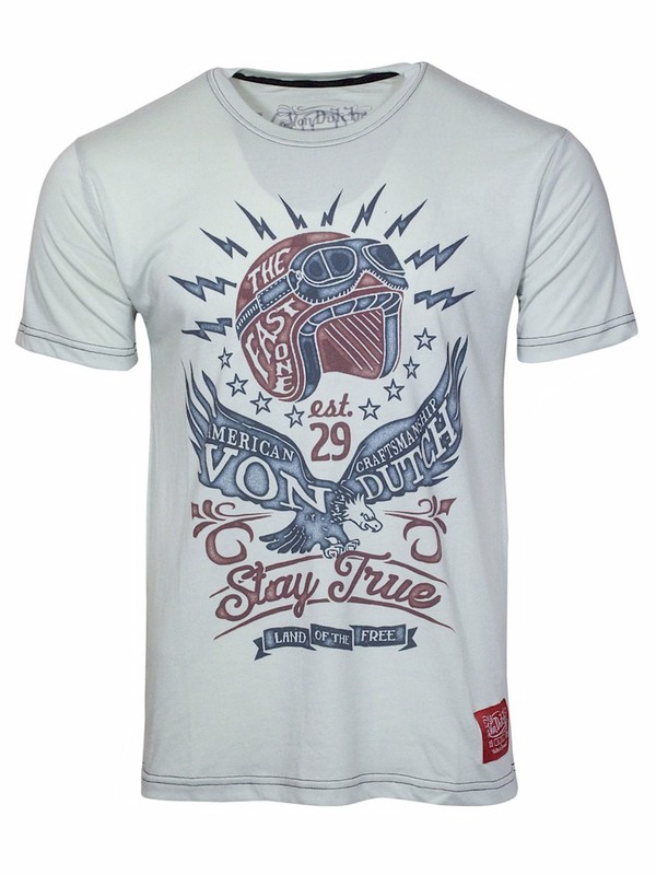  Von Dutch Men's Stay True Crew Neck Short Sleeve T-Shirt 