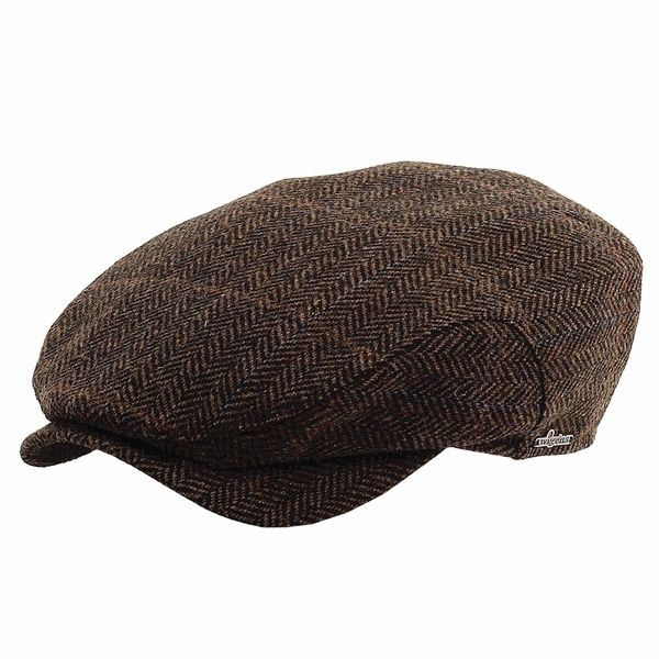  Wigens Men's Jacob Herringbone Wool Ivy Flat Hat 