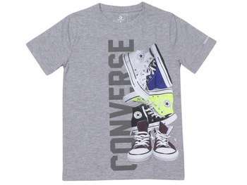 Converse Big Boy's T-Shirt Sneakers Graphic Logo Short Sleeve