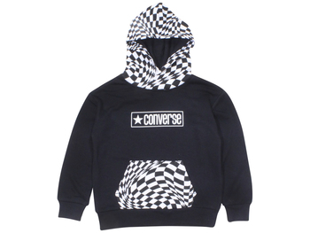 Converse Little/Big Boy's Checker Print Sweatshirt Hoodie Pullover