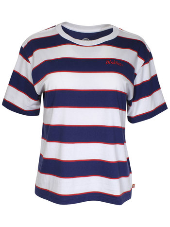 Dickies Girl Striped T-Shirt Juniors/Women's Short Sleeve Boxy