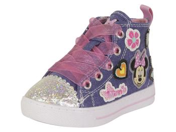 Disney Junior Toddler/Little Girl's Minnie Mouse High Top Sneakers Shoes