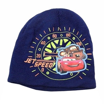 Disney Pixar's Cars 2 Jet Speed Boy's Beanie Hat & Gloves Set Sz. 4-7