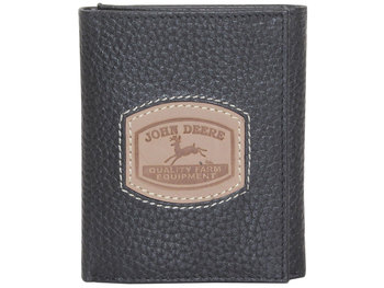 John Deere Men's Access Wallet Trifold Historical Logo Patch