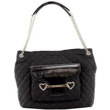 Love Moschino Women's Large Quilted Fabric Satchel Handbag