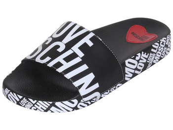 Love Moschino Women's Slides Sandals Allover Logo Print Shoes