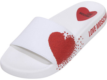 Love Moschino Women's Slides Sandals Printed Heart Graphic Shoes