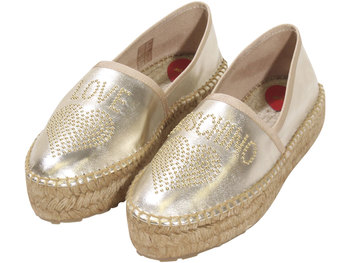 Love Moschino Women's Studded Logo Espadrilles Slip-On Shoes