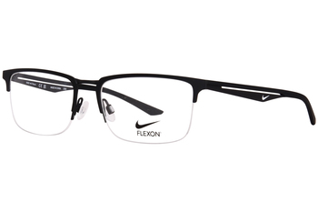 Nike 4313 Eyeglasses Men's Semi Rim Rectangle Shape