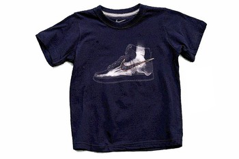 Nike Boy's Sneaker X-Ray & Swoosh Logo Short Sleeve T-Shirt