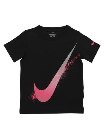 Nike Little Boy's Swoosh Spray Short Sleeve Crew Neck Cotton T-Shirt