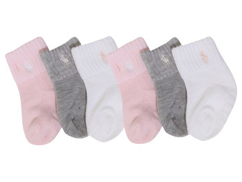 Polo Ralph Lauren Infant/Toddler/Little/Big Girl's Gripper Socks 6-Pairs