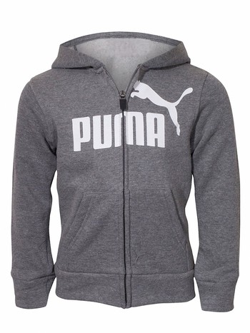Puma Little Boy's Logo Performance Zip Up Hoodie Sweatshirt