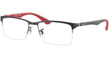 Ray Ban RX8411 Eyeglasses Semi Rim Rectangle Shape