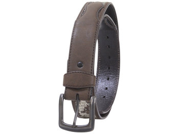 True Timber Men's Belt Split Tab Leather & Canvas