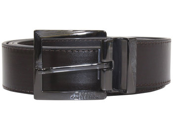 Versace Collection Men's Belt Genuine Leather Square Pin Buckle