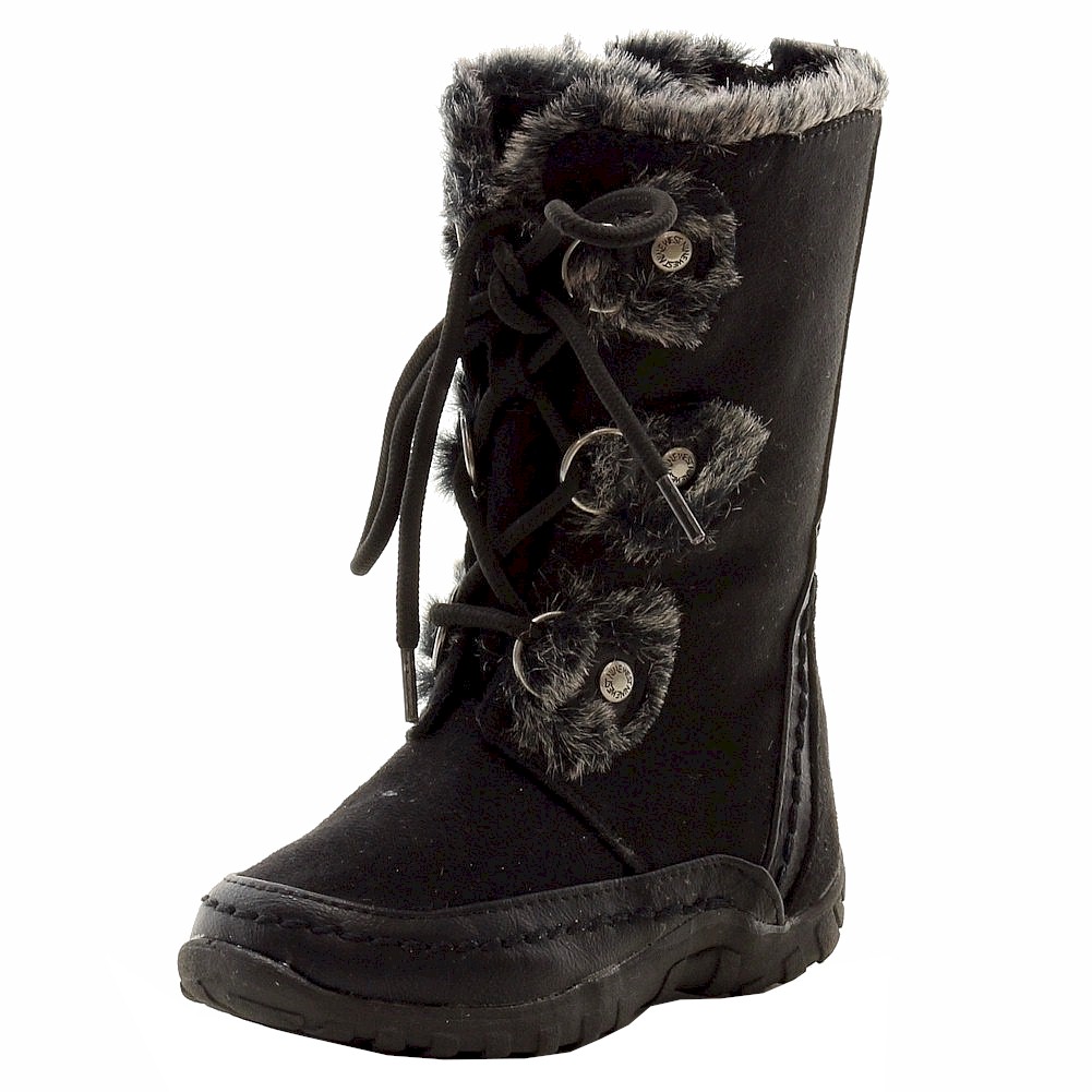 Nine West Kids Daffodil Fashion Winter Snow Boots Girls Black Size 12M 