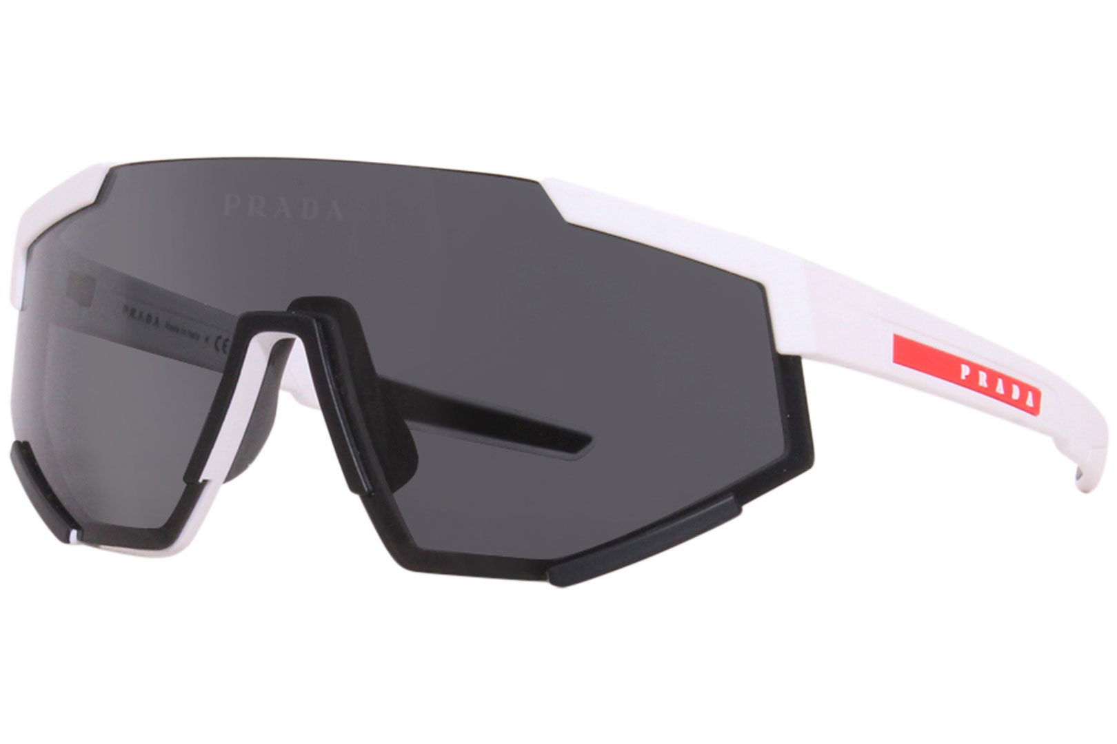 Prada Linea Rossa Sunglasses Men's SPS04W TWK06F White Rubber 39-137 ...