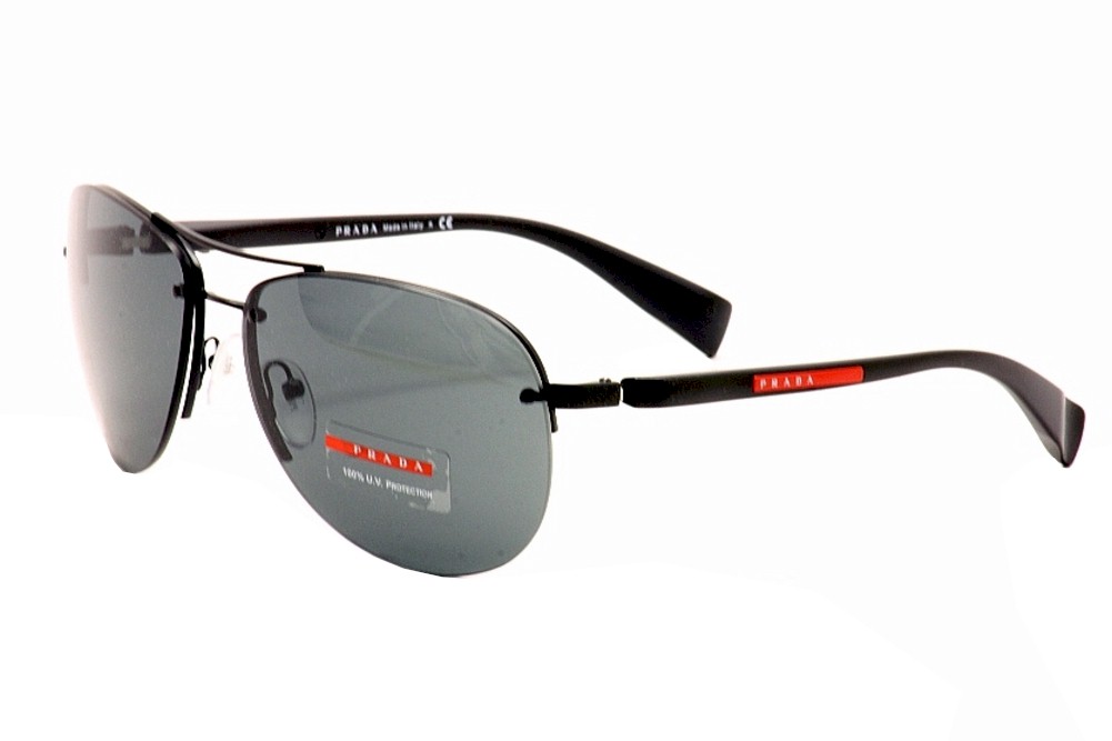 Sunglasses Black/Grey Lenses Pilot 59mm 