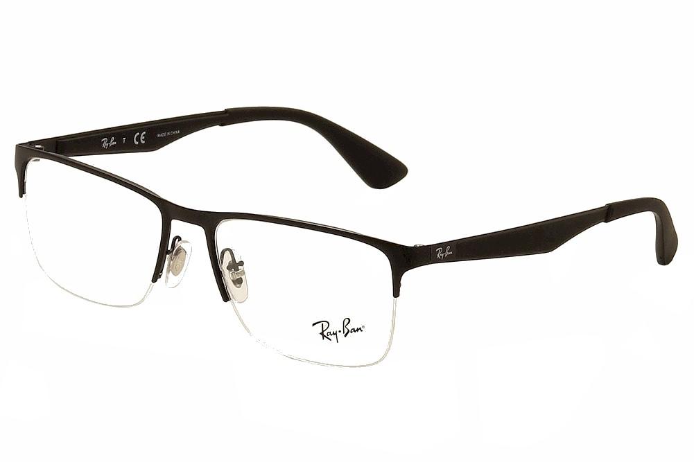 ray ban half frame mens glasses