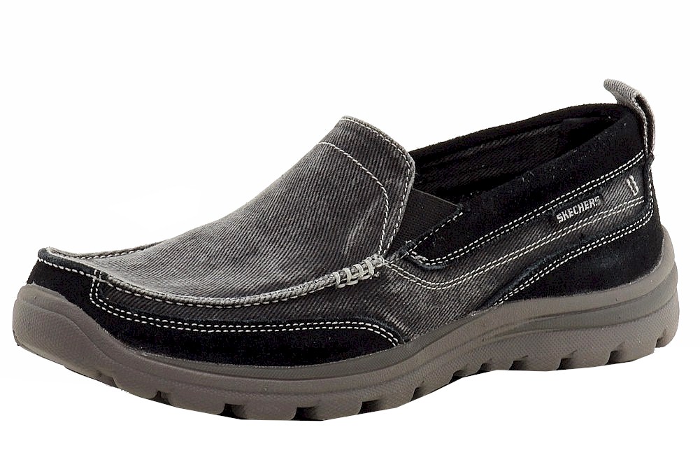 Skechers Men's Relaxed Fit Superior Melvin Slip-On Sneakers Shoes ...