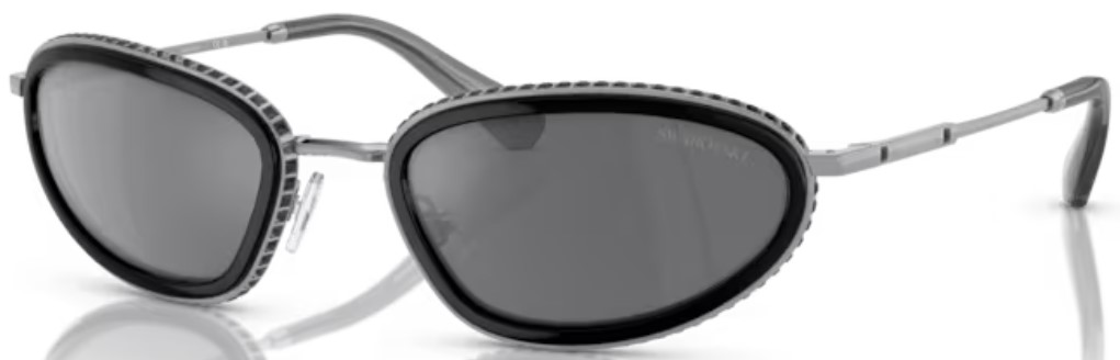 EAN 8056597955652 product image for Swarovski SK7004 40116G Sunglasses Women's Dark Silver/Black/Grey Mirror 55mm -  | upcitemdb.com