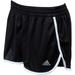 Adidas Women's 100M Dash Black/White/Matte Silver Climalite Knit Shorts