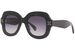 Azzedine Alaia AA0054S Sunglasses Women's Square Shape - Black/Grey-001