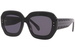 Azzedine Alaia Pattern AA0041S Sunglasses Women's Square Shape - Black/Grey-001