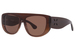 Azzedine Alaia Pattern AA0056S Sunglasses Women's Square Shape - Brown/Brown-003