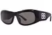 Balenciaga BB0395S Sunglasses Women's Rectangle Shape - Black/Grey-001