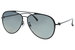 Bally BY0024-D Sunglasses Men's Pilot Shades - Shiny Black/Blue Gradient - 01W