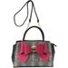 Betsey Johnson Women's Bow You See It Dotty Removable Bow Satchel Handbag