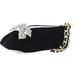 Betsey Johnson Women's Tippee Toe Velvet Ballet Slipper Wristlet Handbag