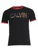 Calvin Klein Men's Western American Short Sleeve Crew Neck Cotton Ringer T-Shirt