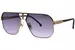 Carrera 1062/S Sunglasses Men's Square Shape - Matte Black/Gold/Black/Dark Grey Gradient-SAO
