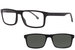 Carrera 8057/CS Eyeglasses Men's Full Rim Rectangle Shape w/Clip On