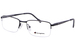 Champion CU-1016 Eyeglasses Men's Semi Rim Rectangle Shape - Black-C02